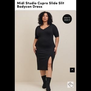 NWT Torrid Midi Studio Bodycon Dress